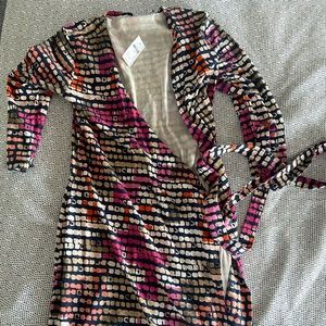 Gap multicolored wrap dress